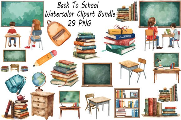 Back to School Classroom Clipart Bundle