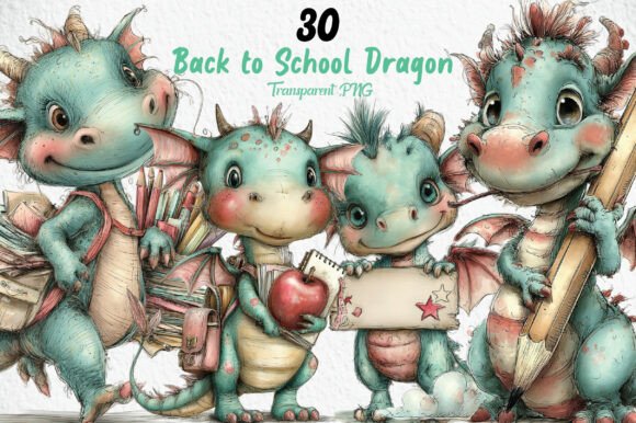 Back to School Dragon Clipart: A Creative Resource for Educators and Designers