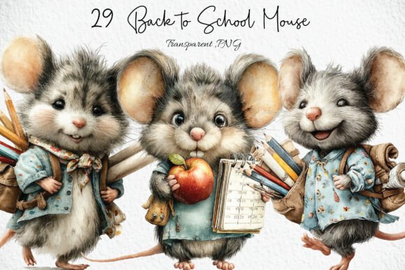 Back to School Mouse Clipart: A Versatile Asset for Creators and Educators