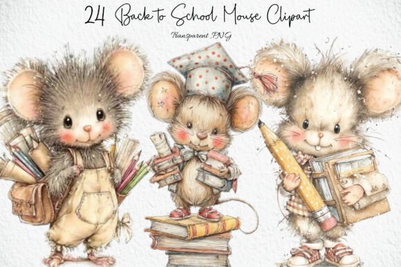 Back to School Mouse Clipart PNG: A Versatile Resource for Creative Projects