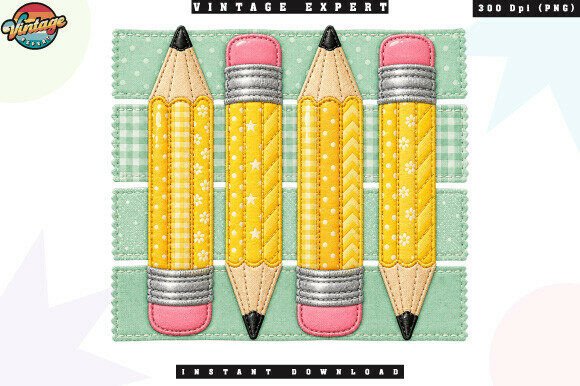 Back to School Pencil Patchwork PNG: Integrating Retro Classroom Aesthetics into Your Creative Workflow