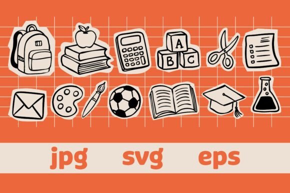 Back to School Scrapbook Elements