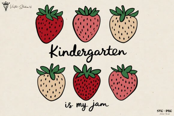 Back to School Strawberry SVG PNG