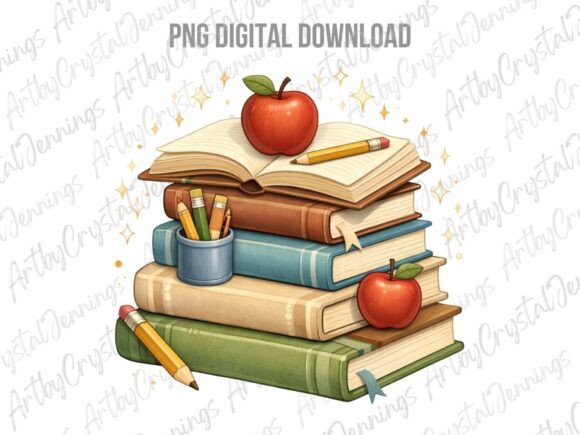 Back to School Supplies Teacher Book PNG: A Versatile Tool for Creators and Educators