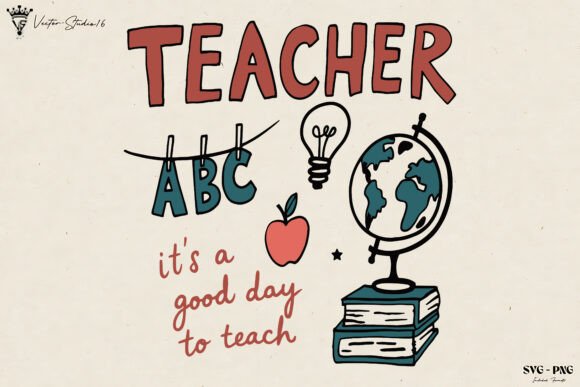 Back to School Teacher ABC SVG PNG Design