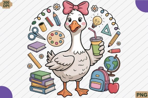 Cute Goose Back to School PNG: The Ultimate Design for Fun and Functional Classroom Creations